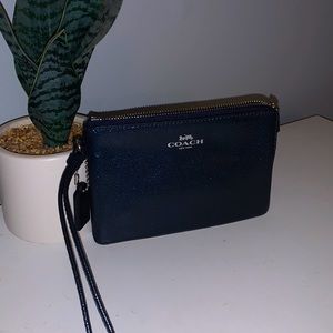 Coach Wallet- Navy Sparkle Corner Zip